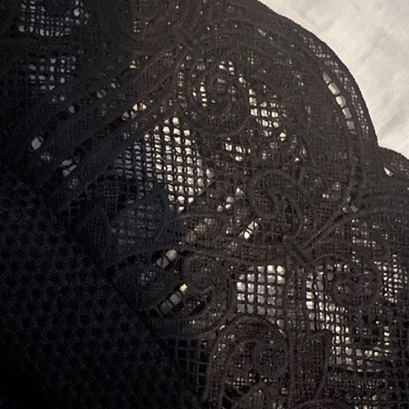 Zara Lace and Mesh Dress in Black - Size Medium - Picture 5 of 6